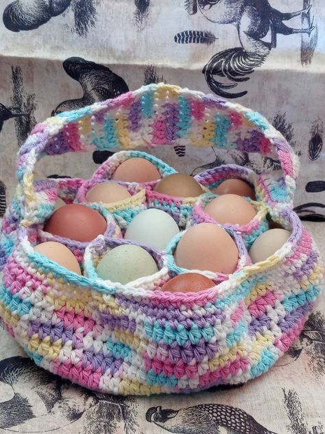 Excited to share the latest addition to my #etsy shop: Peeps Bakers Dozen Egg-cellent Egg Collecting Basket https://etsy.me/3PPTskv #rooster #chicken #crochet #poultry #chickens #hen #hens #4plyyarn #100percentcotton #chickenlife #backyardpoultry Egg Collecting Basket, Crochet Egg, Chicken Crochet, Easter Egg Basket, Backyard Poultry, Crochet Crop Top Pattern, Crochet Fun, 4 Ply Yarn, Egg Basket