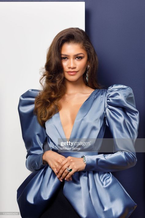 Zendaya In Blue, Black Celebrities Female, Zendaya Photoshoot, Haute Couture Looks, Zendaya Maree Stoermer Coleman, Zendaya Outfits, Essence Magazine, Zendaya Style, Kylie Jenner Style