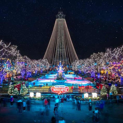 Ohio Amusement Parks, Kings Dominion, Outdoor Ice Skating, Best Amusement Parks, Vsco Pictures, Kings Island, Cedar Point, Christmas Events, Winter Festival