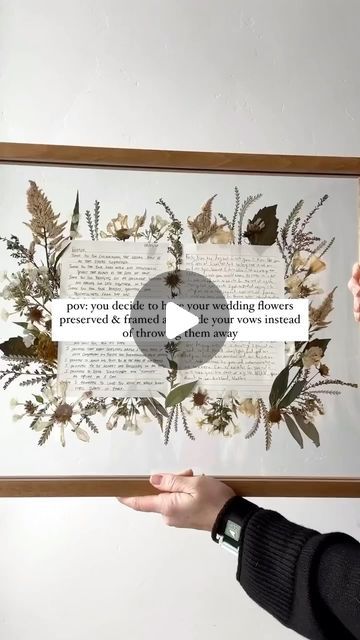 Wedding Vendor Directory 💍 USA, Canada & Online Vendors on Instagram: "The sweetest way to display your vows 🩵

🎥Credit: @flowersofthepress" 2024 Bride, Bouquet Preservation, Wedding Vendor, Wedding Keepsakes, Wedding Things, Modern Bride, Pressed Flowers, Wedding Vendors, Style Me Pretty