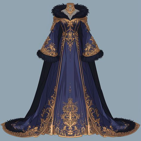 Royal Dress Princesses, Fantasy Winter Dress Drawing, Royal Fantasy Outfits, Queen Outfits Drawing, Royal Outfits Drawing, Royal Dresses Queens Gowns, Queen Outfits, Trends 2025, Trendy Outfit Ideas