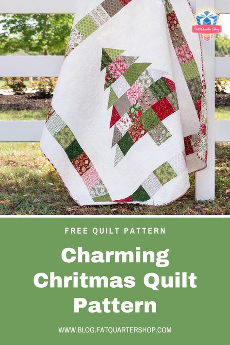 Christmas Lap Quilt, Christmas Tree Quilt Pattern, Tree Quilt Block, Tree Quilt Pattern, Charm Pack Quilt Patterns, Christmas Quilting Projects, Charm Square Quilt, Christmas Quilt Blocks, Christmas Tree Quilt