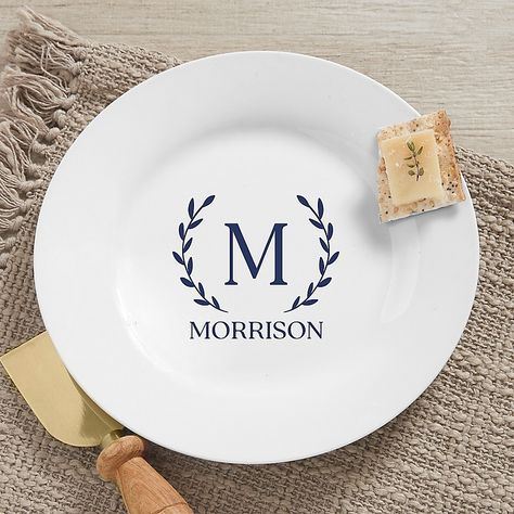 Monogram Plates, Pumpkin Monogram, Personalized Memorial Gifts, Appetizer Plate, Gifts For Couples, Personalized Plates, Color Chip, Appetizer Plates, Color Crafts