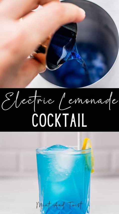 As refreshing as its name suggests, this Electric lemonade promises a sweet and tangy experience perfect for a hot summer day. Blue Curacao Recipe, Electric Lemonade Recipe, Lemonade Cocktail Recipe, Electric Lemonade, Vodka Lemon, Vodka Mixes, Party Punch Recipes, Lemon Cocktail, Citrus Vodka