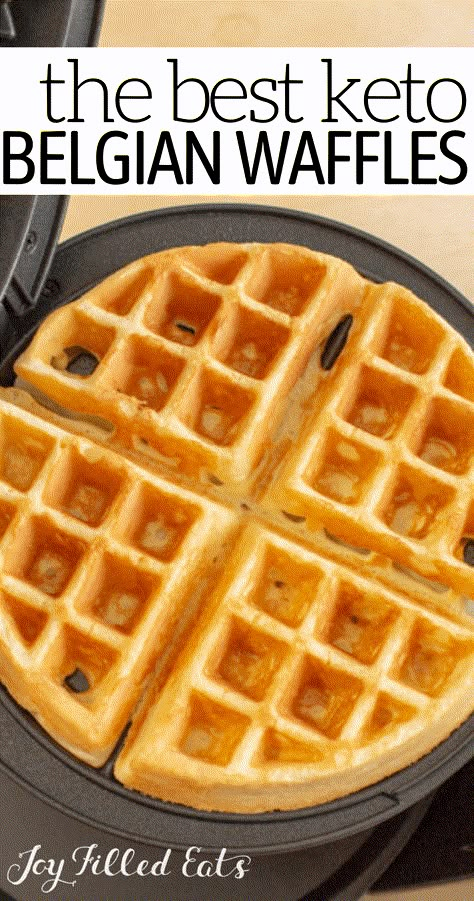 My Flourless Low Carb Waffles are flavorful, freeze & reheat well! These make it into your waffle iron after only a 5-minute prep. Just give the ingredients a whirl in a blender & you'll have keto waffles in minutes! If you are hosting a large breakfast or brunch, you should for sure, add these keto waffles to the menu. They are perfect for hitting all sorts of dietary needs like keto, gluten-free, and grain-free. You could even set it up buffet style with all kinds of toppings too. Almond Waffles, Keto Brood, Keto Waffles, Low Carb Waffles, Large Breakfast, Waffle Maker Recipes, Postre Keto, Recipe Low Carb, Buffet Style