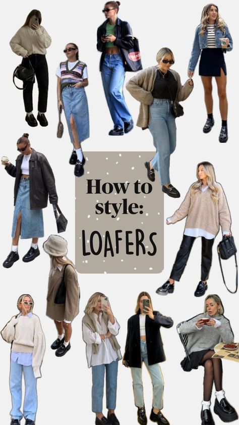 Loving all of these looks! Loafers Outfit Winter, Casual Loafers Outfit, How To Style Loafers, Job Clothes, Style Loafers, Loafers Outfit, Casual Outfit Inspiration, Winter Work, Cold Outfits