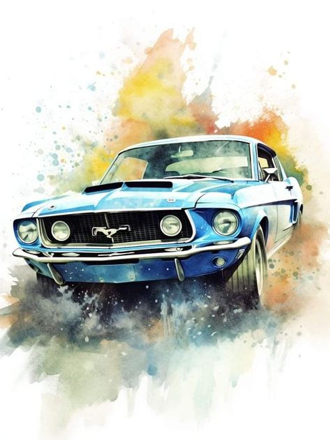 Mustang Tattoo, Charger Art, Mustang Art, Ford Mustang Wallpaper, Gto Car, Popular Photo, Mustang Wallpaper, 1965 Mustang, Cool Car Drawings