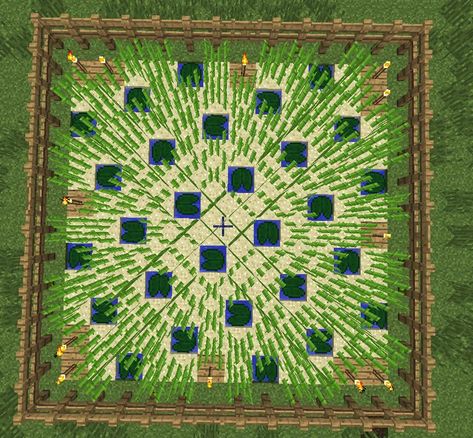 Farm Design Layout, Sugarcane Farm Minecraft, Sugar Cane Farm Minecraft, Minecraft Layout, Crafting Table Minecraft, Sugarcane Farm, Sugar Cane Farm, Table Minecraft, How To Farm