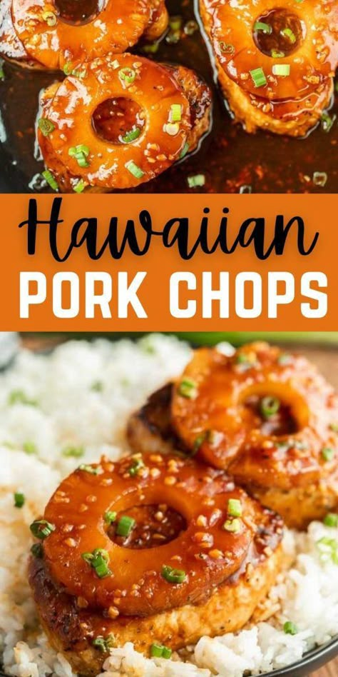 Hawaiian Pineapple Pork, Hawaiian Sauce, Hawaiian Pork Chops, Teriyaki Pork Chops, Pineapple Pork Chops, Hawaiian Pork, Tender Pork Chops, Pineapple Pork, Pork Chop Recipes Baked