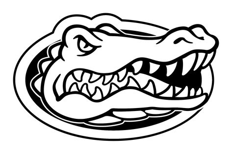 Gators Logo, Florida Gators Logo, Gator Logo, Florida Gators Football, Gators Football, Black And White Logos, Haircut Designs, Football Logo, Svg For Cricut