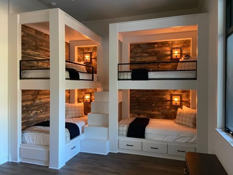 Girl Bunk Beds, Bunk Bed Queen, Bunk Beds With Slides, Bunk Bedding, Bunk Beds Ideas, Bunk Bed Rail, Bunk Bed Decor, Bunk Room Ideas, Bunk Bed Ideas