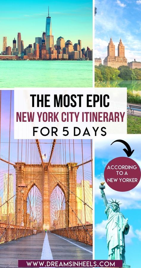 New York 5 Days Itinerary, 5 Day Nyc Itinerary, 5 Days In Nyc, 5 Days In New York City, New York City Itinerary, New York Itinerary, Nyc Vacation, Nyc Itinerary, Travel Nyc