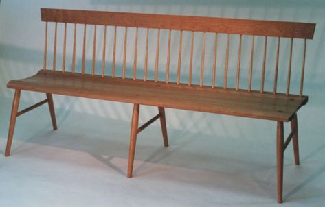 Spindle back bench Spindle Bench, Mission Furniture, Diy Bench, Bespoke Furniture, Window Seat, Handmade Furniture, Bench Furniture, Furniture Making, Vermont