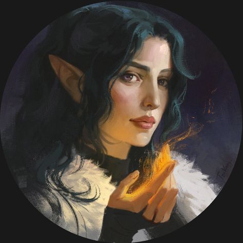 ArtStation - Icons_4 Dark Elf Princess, Shadow Sorcerer, Dragon Age Elf, Character Builder, Dnd Elves, Elf Characters, Pathfinder Character, Medieval Woman, Female Elf