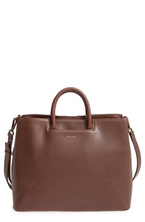 Matt & Nat 'Kintla' Vegan Leather Satchel Vegan Purses, Brown Satchel, Matt & Nat, Faux Leather Purse, Faux Leather Handbag, Quilted Purses, Satchel Purse, Satchel Handbags, Leather Satchel