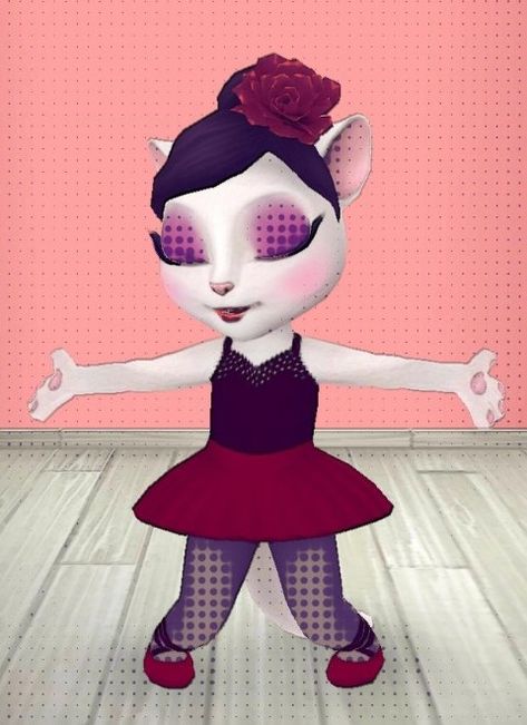 Red Ballerina, Red Ballerinas, My Talking Angela, Talking Angela, Anime, Red, Art