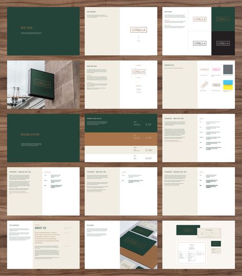 Lorella brand guidelines full Brand Bible Design, Visual Identity Design Branding, Brand Guidelines Book, Brand Guidelines Design, Branding Checklist, Green Branding, Brand Identity Guidelines, 포트폴리오 레이아웃, Style Guide Design