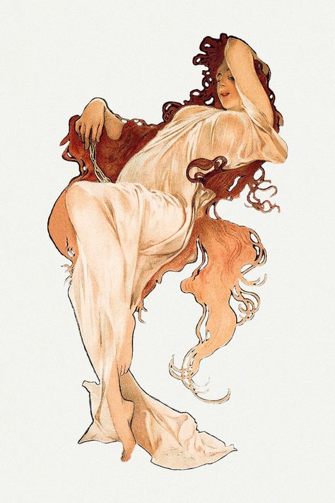 Art nouveau nude woman illustration, remixed from the artworks of Alphonse Maria Mucha | premium image by rawpixel.com Alfons Maria Mucha, Art Nouveau Mucha, Vintage French Art, Alphonse Mucha Art, Mucha Art, Png Illustration, Alfons Mucha, Art Nouveau Illustration, French Art Nouveau