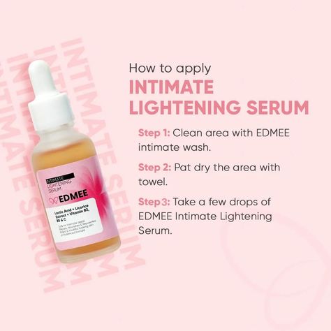 Discover the ultimate care for your intimate areas with our Intimate Lightening Serum. Embrace confidence and celebrate your skin! 🌸✨ #Skincare #IntimateCare #LighteningSerum #Confidence #CelebrateYourSkin #EDMEE How To Brighten Private Area Naturally, Diy Brightening Serum, Lighten Intimate Areas, Faded Brightening Serum, Skin Lightening Serum, Lightening Serum, Intimate Lighting, Intimate Wash, Skin Skincare