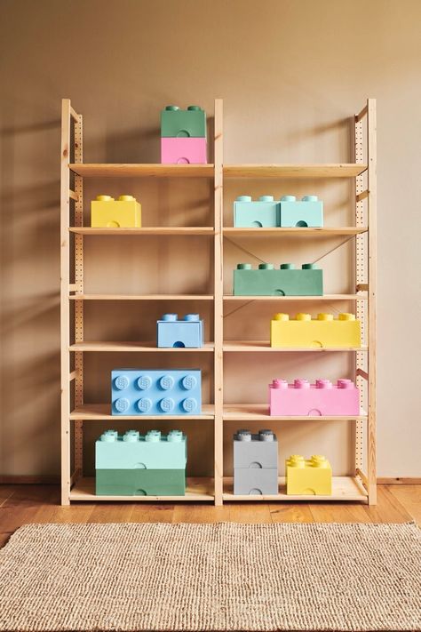 The Best LEGO Storage Ideas for a Tidy Playroom Best Lego Storage Ideas, Best Lego Storage, Lego Playroom, Lego Storage Ideas, Lego Storage Brick, Bedroom Revamp, Indoor Flowering Plants, Lego Storage, Sensory Room