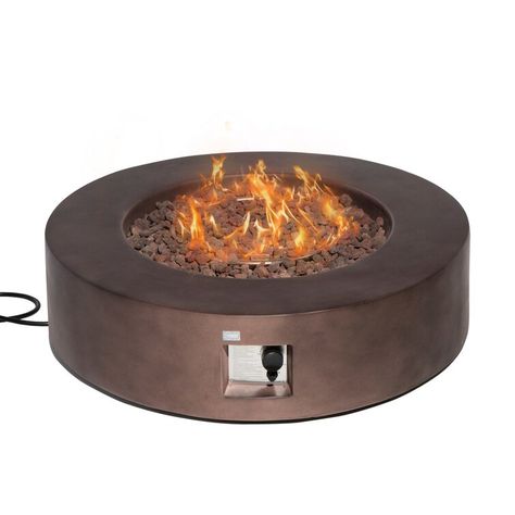 Kinzie Concrete Propane Fire Pit Table Outdoor Must Haves, Fire Pit Coffee Table, Firepit Table, Fall Backyard, Outdoor Propane Fire Pit, Fire Pit Table Set, Outdoor Fire Table, Outdoor Fire Pit Table, Backyard Fire Pit