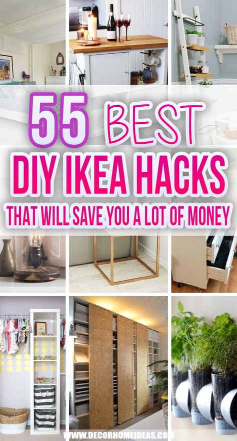 Best Diy Ikea, Ikea Hacks Ideas, Living Room Hacks, Ikea Organization Hacks, Ikea Desk Hack, Ikea Crafts, Ikea Interior, Best Ikea Hacks, Ikea Kallax Hack