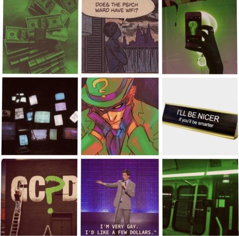 Dc Comics Fanart, Riddler Dc, Cory Michael Smith, Jonathan Crane, Gotham Villains, Batman The Animated Series, Dc Villains, Character Aesthetics, Types Of Guys