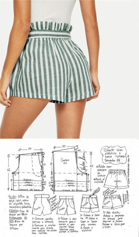 Striking Photo #sewingpillows EE0 Como Fazer Short, Detail Couture, Shorts Sewing, Sewing Shorts, Sewing Pants, Sewing Clothes Women, Diy Shorts, Diy Vetement, Make Your Own Clothes