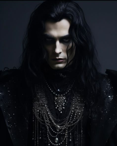 Vampire Photoshoot Male, Vampire Goth Men, Male Vampire Aesthetic, Vampire Aesthetic Male, Vampire Photoshoot, Vampire Male, Man With Long Hair, Goth Boys, Male Vampire