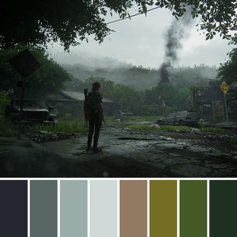 Follow for new charts everyday! The Last of Us Part 2 (2020) by Naughty Dog. #thelastofus2 #thelastofuspart2 #naughtydog #sony #sie #sonyinteractiveentertainment #playstation4 #ps4 #ps4pro #colorpalette #colorchart #gameart #gaming #videogames #thelastofus #joelandellie #postapocalyptic #finishthefight #survivor #playstationexclusive #abby Type Of Aesthetics, Last Of Us Part 2, Console Game, Dragons Crown, The Last Of Us2, Shadow Of The Colossus, Worship Team, Demon Souls, Hex Color Palette