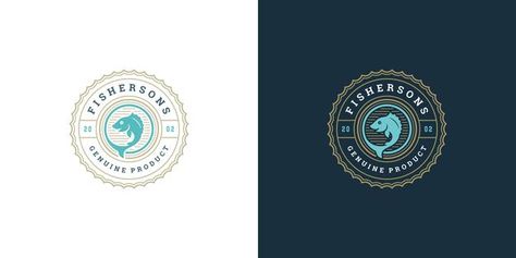 Mariscos logo o signo vector ilustración... | Premium Vector #Freepik #vector #logo #comida #vintage #etiqueta Ligo Sardines, Seafood, ? Logo