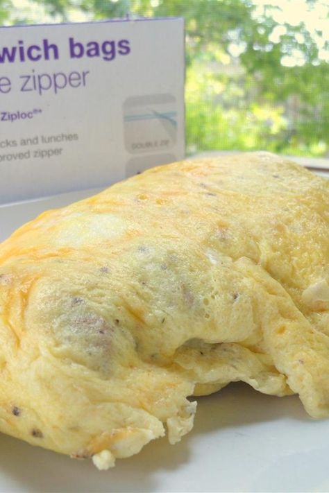 Easy Omelet in a Bag | "Great for camping. Quick, simple and nourishing." #breakfastrecipes #brunchrecipes #breakfastideas #brunchideas #eggrecipes #breakfasteggs #howtomakeeggs Easy Cloud Bread Recipe, Easy Omelet, Best Camping Meals, Sweet Potato Hash, Camp Cooking, Camping Food, Omelet, Camping Meals, Breakfast Dishes