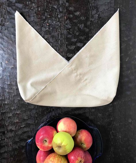 Bento Lunch Bag, Bento Bag, Origami Bag, Bento Bags, Bag Pattern Free, Bread Bags, Bag Tutorial, Produce Bags, Holiday Gift Wrap