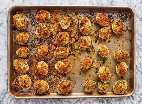 Baked Clams, Lidia Bastianich Recipes, Clams Oreganata Recipes, Clams Oreganata, Clams Oreganata Baked, Lidia Bastianich Recipes Lydias Italy, Baked Clams Recipe, Clams Casino Recipe, Oreganata Recipe