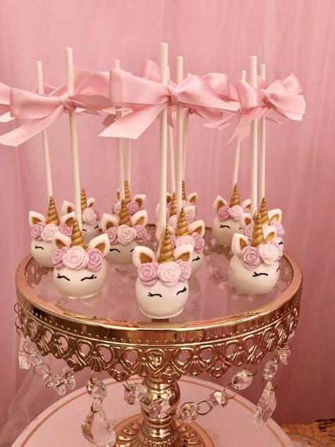 Unicorn Party Baptism Party Ideas | Photo 2 of 12 | Catch My Party Unicorn Cake Pops, Tårta Design, Baptism Party Ideas, Unicorn Desserts, Unicorn Birthday Party Decorations, Unicorn Themed Birthday Party, Unicorn Birthday Cake, Unicorn Cupcakes, Unicorn Baby Shower