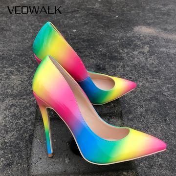 Women's Shoes – Sherilyn Shop Pastel Heels, Dressy Flip Flops, Colorful High Heels, Lgbtq Weddings, Rainbow Heels, Bridal Anklet, Unicorn Fashion, Smart Shoes, Basic Shoes