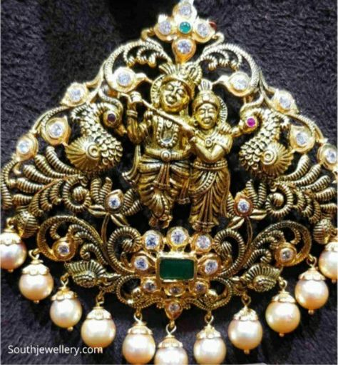 Radha Krishna Dollar Gold, Radha Krishna Locket Gold, Radha Krishna Locket, Pendents Gold, Nakshi Pendant, Pendent Designs, Krishna Pendant, Pendent Gold, Jewellery South Indian