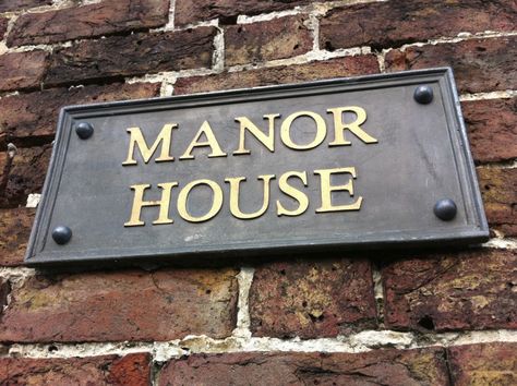 Lead House Sign Rectangular 19 x 42cm Edge Beading, House Name Plaques, English Country Manor, House Name Signs, Uk House, Name Plates For Home, Name Plate Design, Led House, House Name