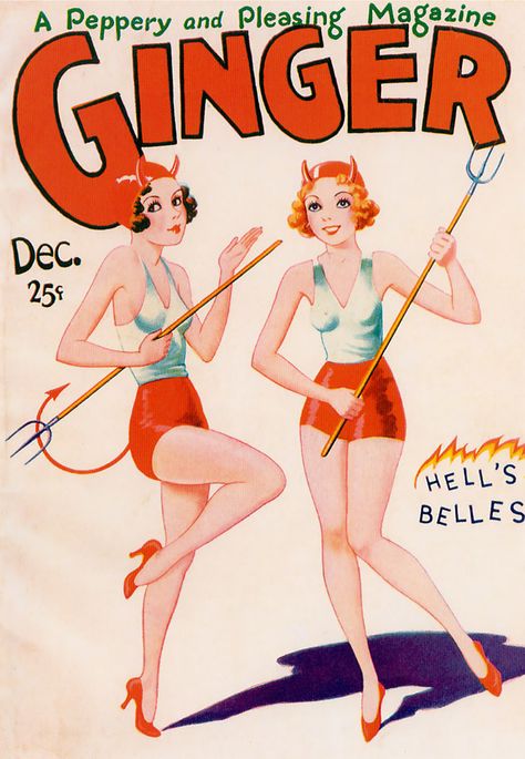 Ginger Magazine c. 1930’s Old Magazine, Red Hair Don't Care, Ginger Girls, Vintage Pin Up, Vintage Magazines, Pin Up Art, A Magazine, Vintage Pinup, Vintage Magazine