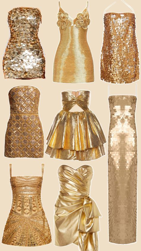 Golden Long Dress, Gold Hoco Dress, Stunning Dresses Gowns, Gold Birthday Outfit, 70s Prom, Gold Homecoming Dress, Xv Dresses, Unique Homecoming Dresses, Gala Outfit