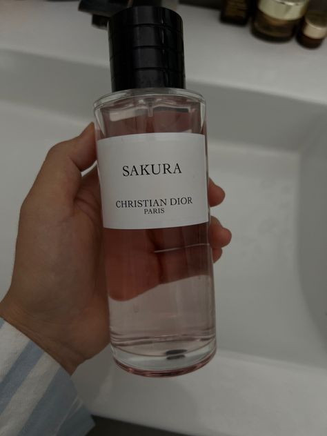 Dior Sakura Perfume, Christian Dior Sakura, Dior Sakura, Mixed Aesthetic, Perfume Collection Display, Perfume Wishlist, Christian Dior Perfume, Sweet Perfume, Dior And I