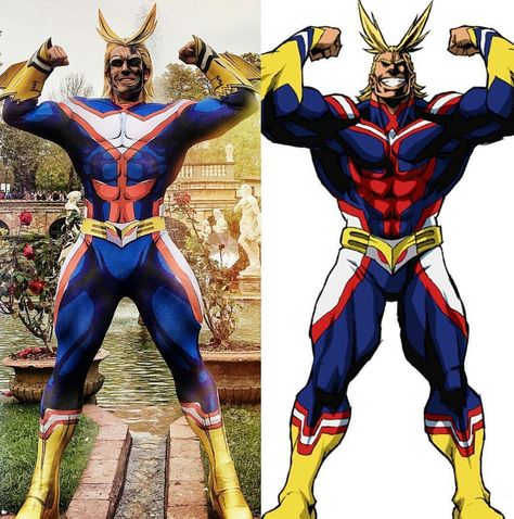 ALL MIGHT cosplay All Might Cosplay, Hero Outfit, My Hero Academia Cosplay, Mha Cosplay, Larp Costume, Epic Cosplay, All Might, Amazing Cosplay, Best Cosplay