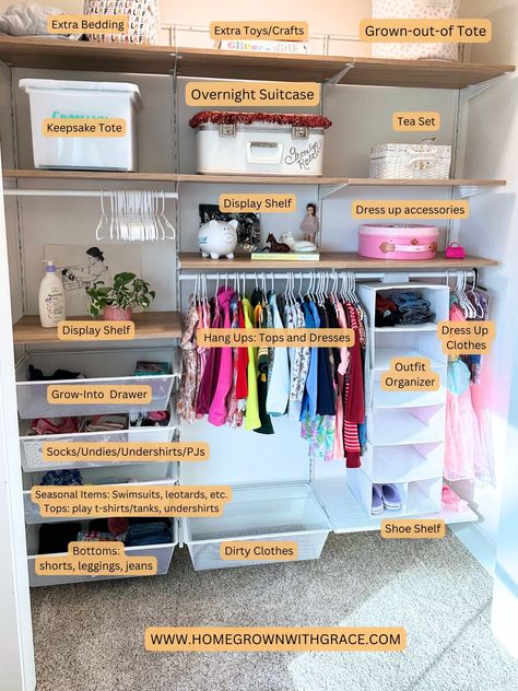 IKEA BOAXEL CLOSET FOR A GIRL - Homegrown with Grace Ikea Jonaxel Closet, Jonaxel Ikea Closet, Ikea Closet Boaxel, Boaxel Ikea Ideas Closet, Ikea Boaxel Closet Ideas, Boaxel Ikea Ideas, Boaxel Closet System, Renovate Apartment, Trofast Ideas