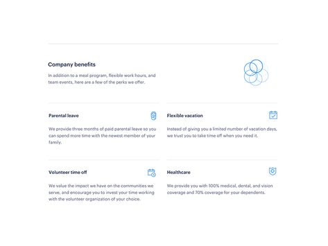 Benefits section geometric benefit job hiring work landing page web icon Benefits Section Website Design, Rendering Ideas, Company Benefits, Web Application Design, Ui Website, Job Description Template, Work For Hire, Job Hiring, Employee Benefit