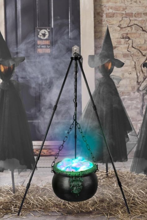 Halloween Witch Props Decorations, Halloween Party Decorations 8“ Small Witches Cauldron on Tripod with Lights & Horror Sound for Halloween Indoor Porch Outdoor Yard Decor Black Plastic Witch Cauldron **As an Amazon Associate I earn from qualifying purchases. Halloween Witch Prop, Horror Sounds, Orange String Lights, Outdoor Yard Decor, Witch Props, Indoor Porch, Red Spray Paint, Porch Outdoor, Witch Cauldron