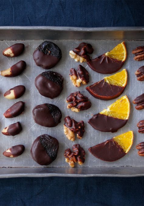 9 Healthy Festive Treats To Make At Home | sheerluxe.com Chocolate With Nuts, Amelia Freer, Dipped Fruit, Plum Crumble, Dinner Mints, Chocolate Dipped Fruit, Banana Nice Cream, Fruit Crumble, Yoghurt Cake