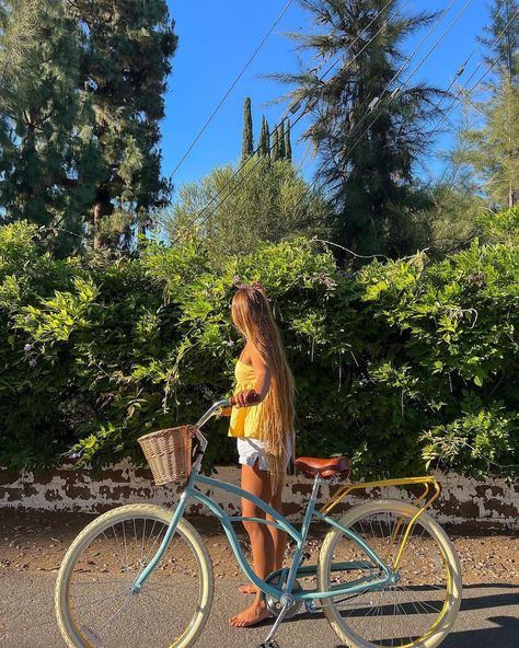 ella on Instagram: “wild flowers & beach cruisers = all you need 🌼” Beach Bike Ride Outfit, Bike Riding Outfit, Beach Bike Ride, Beach Cruisers, Flowers Beach, Beach Cruiser Bike, Beach Cruiser Bikes, Bike Aesthetic, I Want To Ride My Bicycle