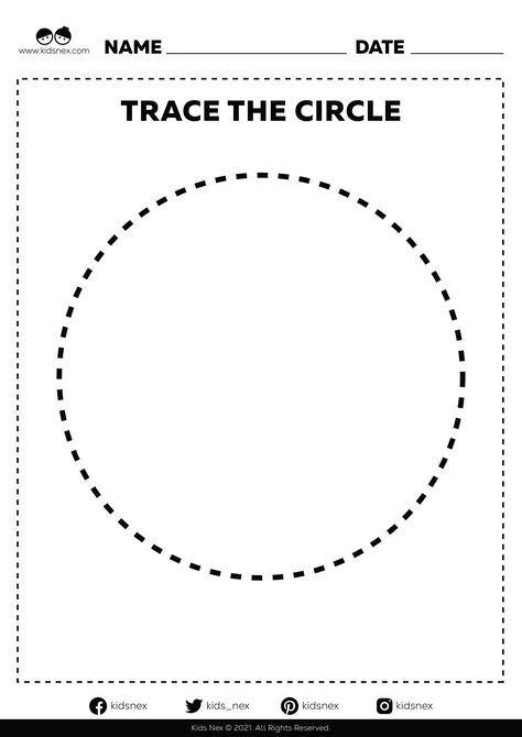 Tracing Circles - Free Printable PDF Trace The Circle Worksheet, Shape Circle Worksheet, Circle Worksheet Kindergarten, Circle Shape Worksheets For Preschool, Circle Shape Activity, Circle Worksheets Preschool, Circle Crafts Preschool, Circles Curriculum, Circle Worksheet