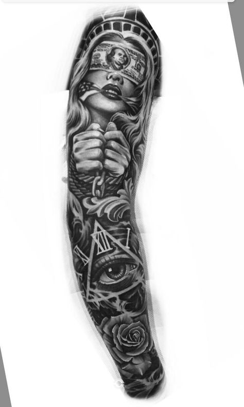 Half Sleeve Tattoos Drawings, Sleeve Tattoos For Guys, Realistic Tattoo Sleeve, Full Sleeve Tattoo Design, Chicano Style Tattoo, Men Tattoos Arm Sleeve, Full Arm Tattoos, Cool Arm Tattoos, Forearm Sleeve Tattoos