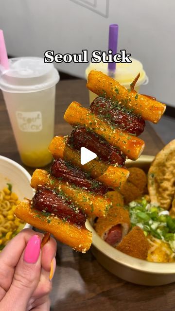 Renee Koontz on Instagram: "Visit @seoul_stick to try Seoul flavors on a stick 🇰🇷

Seoul Stick is bringing Korean street food to Chicago! Everything was super flavorful and unlike anything I have tried so far 🍜

Must orders:
Hot Cheeto Corn Dog
Seoul Cup-Bokki
Sausage Stick-Bokki
Original Ramyun
Mango Bubble Tea

They also have vegan and vegetarian options!

📍1571 N Milwaukee Ave

#chicago #chi #chicagofood #chicagobucketlist ##chicagogram #explorechicago #chicagorestaurants" Chicago Bucket List, Visit Seoul, Korean Street Food, Chicago Food, Corn Dogs, Chicago Restaurants, Vegetarian Options, Bubble Tea, Street Food